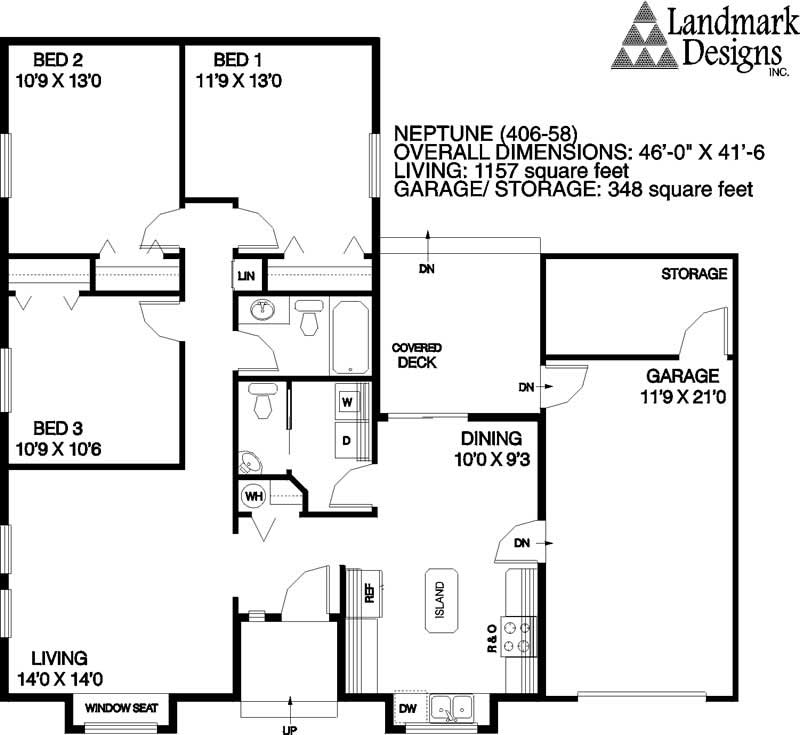 Floor Plan First Story of Contemporary Plan #145-1450