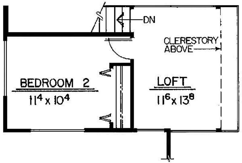 Floor Plan Second Story of Farmhouse Plan #145-1461