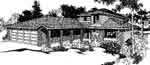 Front view of Small House Plans home (ThePlanCollection: House Plan #145-1481)