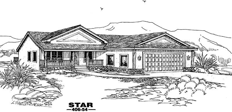 Front view of Contemporary home (ThePlanCollection: House Plan #145-1482)