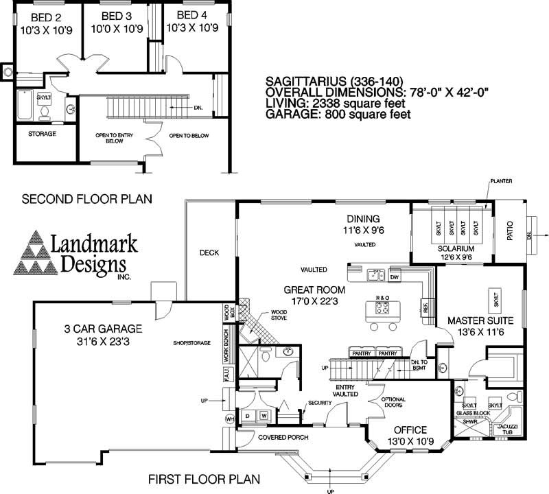 Floor Plan First Story of Traditional Plan #145-1487