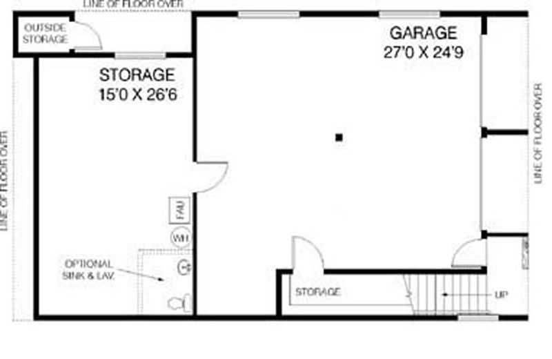 Floor Plan Second Story of Contemporary Plan #145-1491