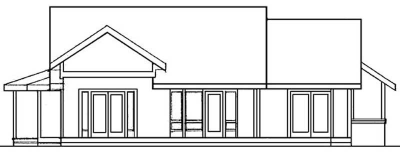 Home Plan Rear Elevation of this 3-Bedroom,1626 Sq Ft Plan -145-1493