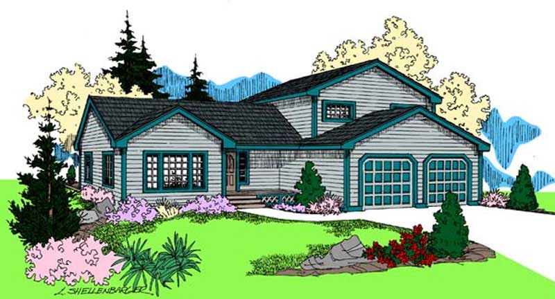 Front view of Traditional home (ThePlanCollection: House Plan #145-1503)