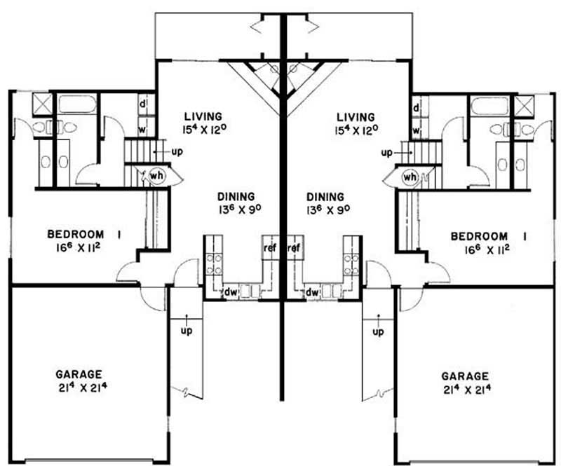 Floor Plan First Story of Multi-Unit Plan #145-1513
