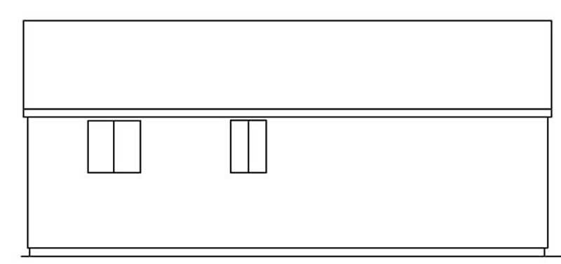 Home Plan Rear Elevation of this 2-Bedroom,540 Sq Ft Plan -145-1514