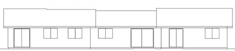 Home Plan Rear Elevation of this 8-Bedroom,2516 Sq Ft Plan -145-1518