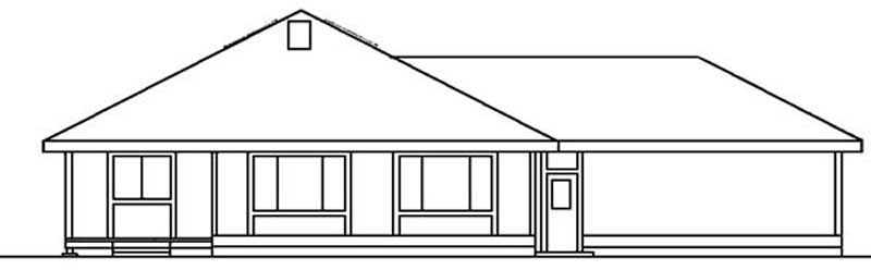 Home Plan Rear Elevation of this 3-Bedroom,1963 Sq Ft Plan -145-1524