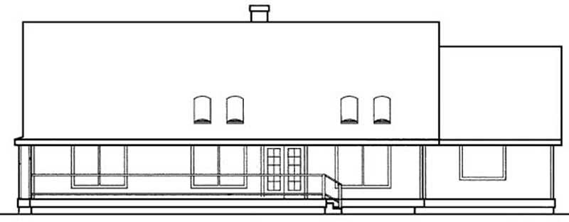 Home Plan Rear Elevation of this 3-Bedroom,2397 Sq Ft Plan -145-1537