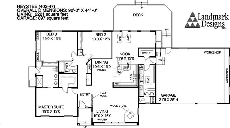 Floor Plan First Story of Plan #145-1547