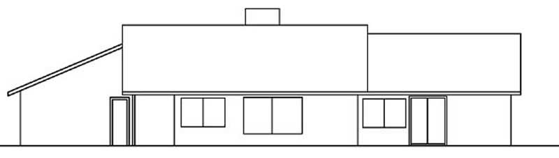 Home Plan Rear Elevation of this 3-Bedroom,1702 Sq Ft Plan -145-1548