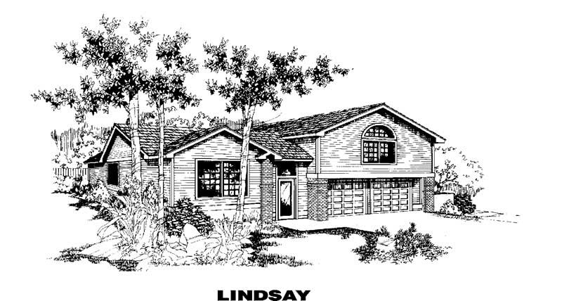 Front view of Multi-Level home (ThePlanCollection: House Plan #145-1552)
