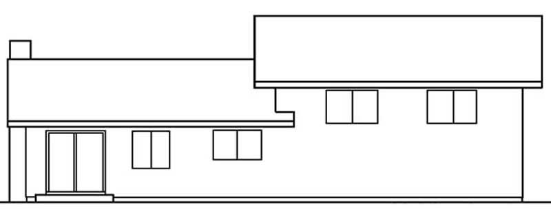 Home Plan Rear Elevation of this 3-Bedroom,1352 Sq Ft Plan -145-1559