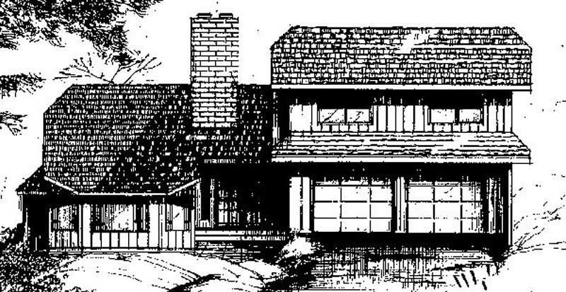 Front view of Traditional home (ThePlanCollection: House Plan #145-1562)