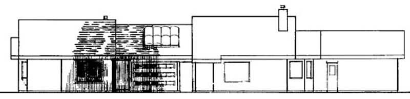 Home Plan Rear Elevation of this 3-Bedroom,2650 Sq Ft Plan -145-1569