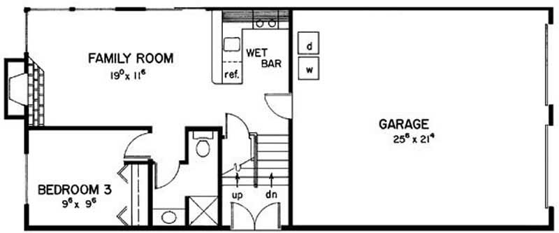 Floor Plan First Story of Traditional Plan #145-1570