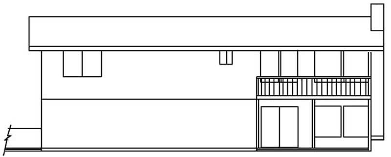 Home Plan Rear Elevation of this 3-Bedroom,1756 Sq Ft Plan -145-1570
