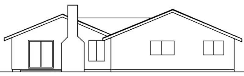 Home Plan Rear Elevation of this 3-Bedroom,1532 Sq Ft Plan -145-1571