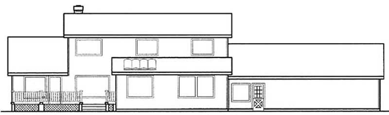 Home Plan Rear Elevation of this 5-Bedroom,3780 Sq Ft Plan -145-1576