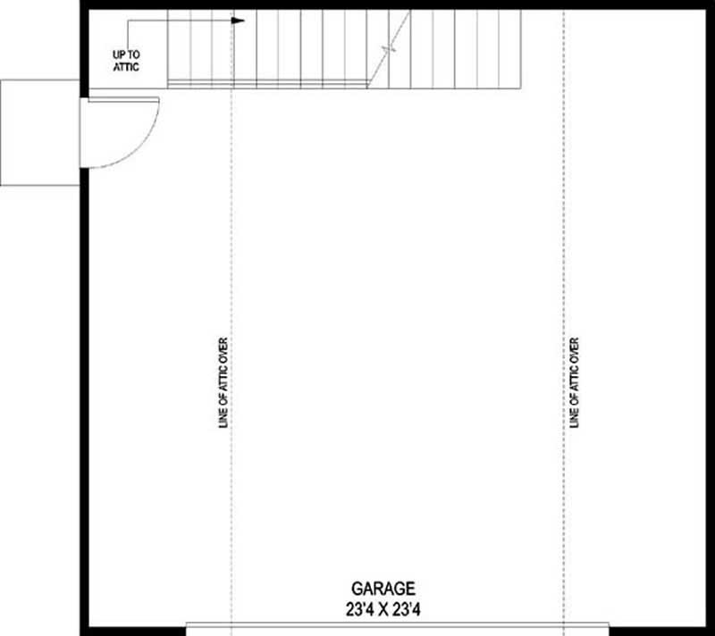 Floor Plan Garage of Garage Plan #145-1582