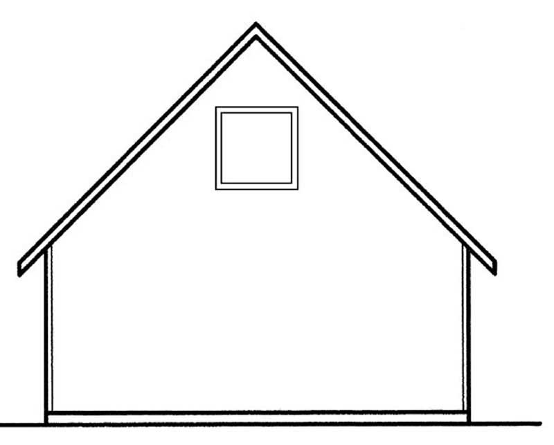 Home Plan Rear Elevation of this 0-Bedroom,545 Sq Ft Plan -145-1582