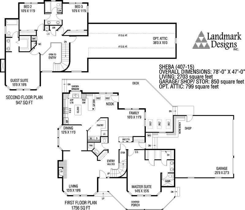 Floor Plan First Story of Contemporary Plan #145-1585