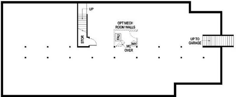 Floor Plan Basement of Contemporary Plan #145-1596