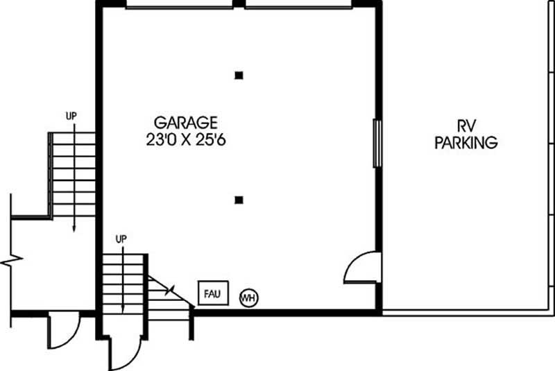 Floor Plan Garage of Contemporary Plan #145-1610