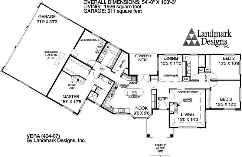 Floor Plan First Story of Plan #145-1612