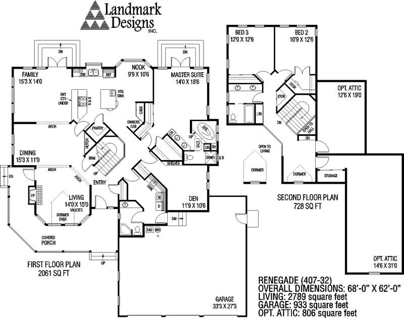 Floor Plan First Story of Plan #145-1616