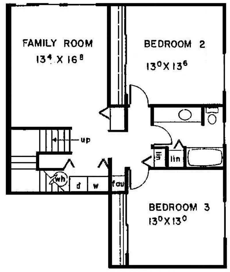 Floor Plan Basement of Contemporary Plan #145-1669