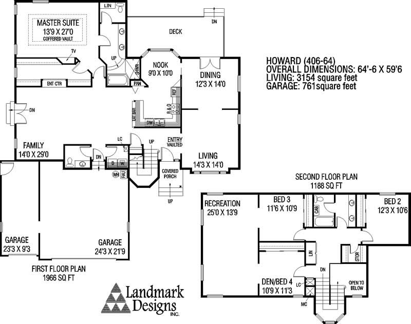 Floor Plan First Story of Plan #145-1670