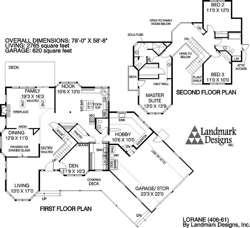 Floor Plan First Story of Country Plan #145-1672
