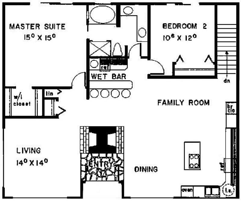 Floor Plan Second Story of Farmhouse Plan #145-1690