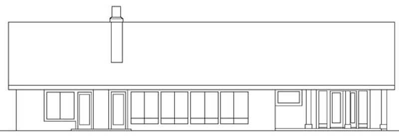 Home Plan Rear Elevation of this 3-Bedroom,2530 Sq Ft Plan -145-1691