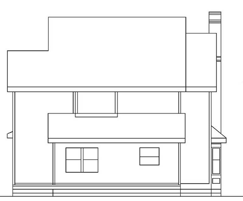 Home Plan Rear Elevation of this 3-Bedroom,2129 Sq Ft Plan -145-1692