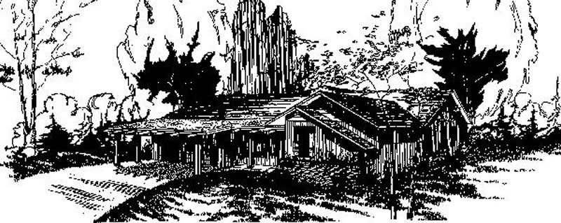 Front view of Contemporary home (ThePlanCollection: House Plan #145-1700)