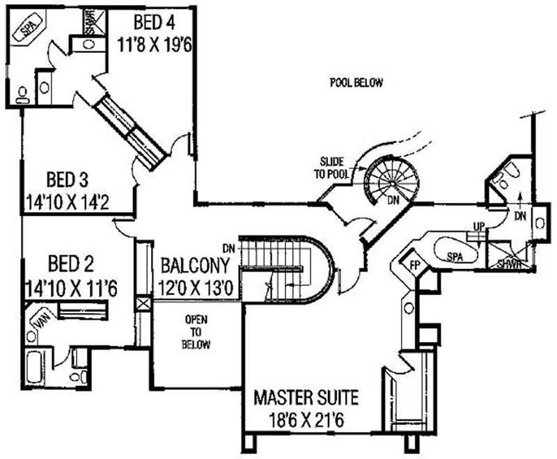 Floor Plan Second Story of In-Law Suite Plan #145-1702