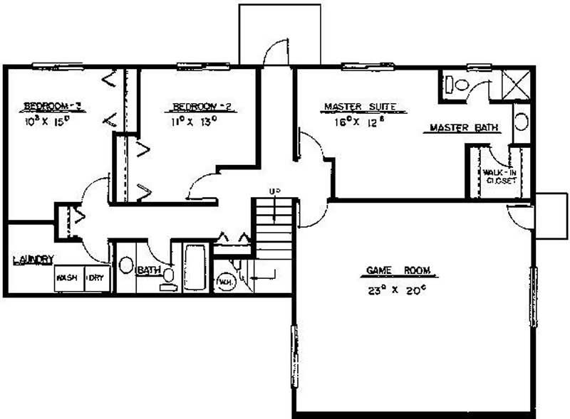 Floor Plan First Story of Farmhouse Plan #145-1710