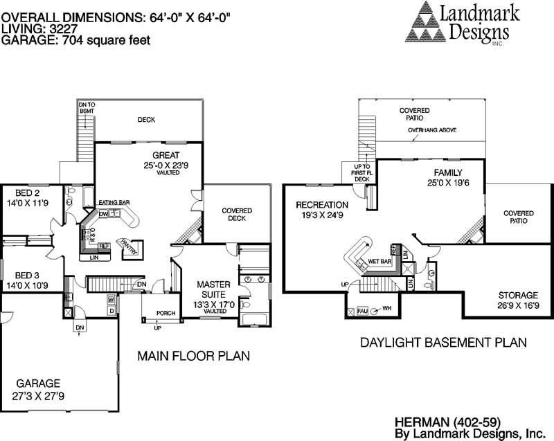 Floor Plan First Story of Plan #145-1727