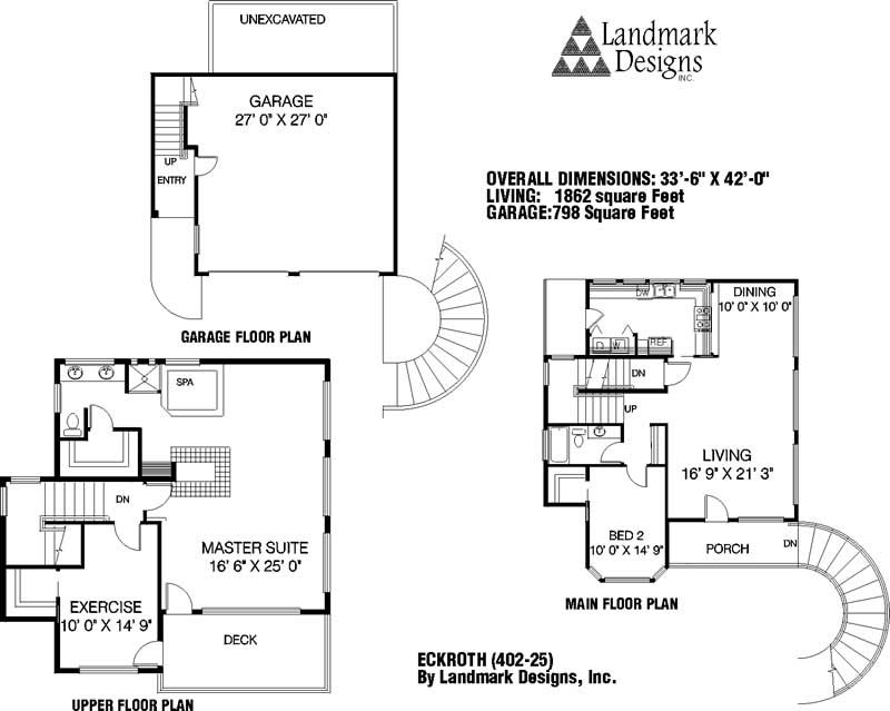 Floor Plan First Story of Contemporary Plan #145-1741