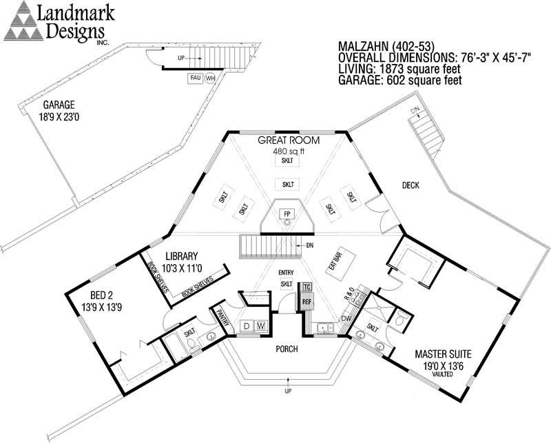 Floor Plan First Story of Country Plan #145-1749