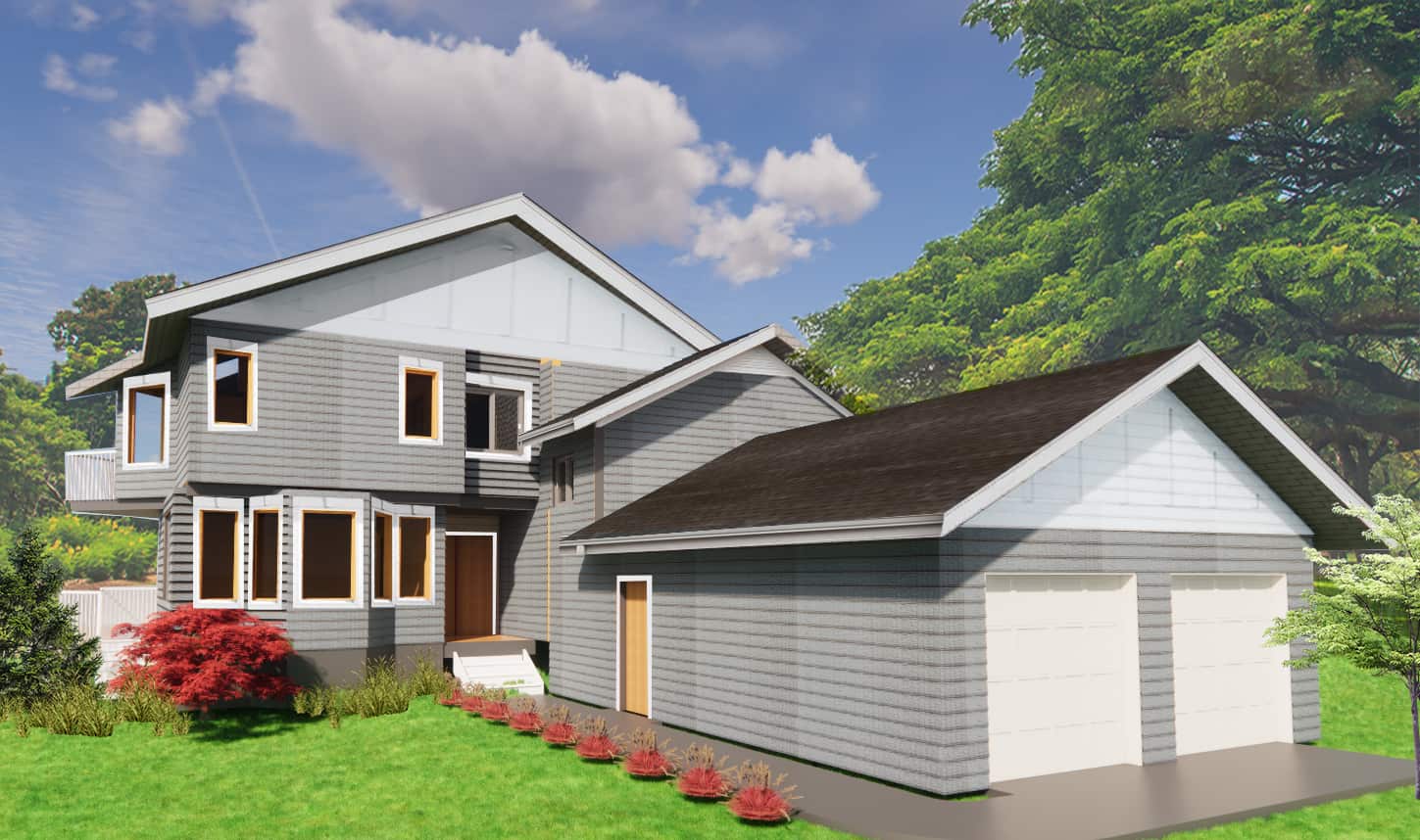 Front view of Contemporary home (ThePlanCollection: House Plan #145-1772)