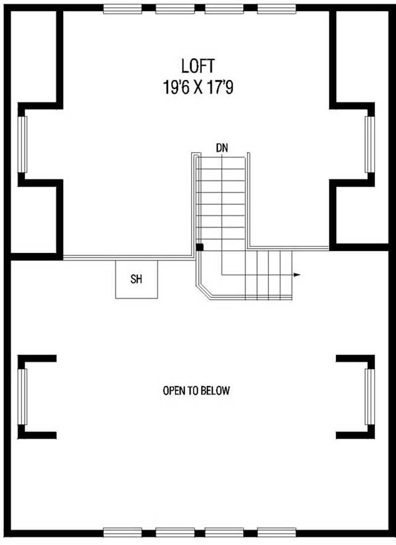 Floor Plan Bonus Room of Farmhouse Plan #145-1782
