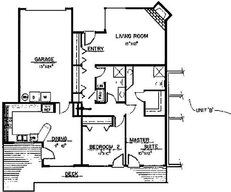 Floor Plan First Story of Multi-Unit Plan #145-1809