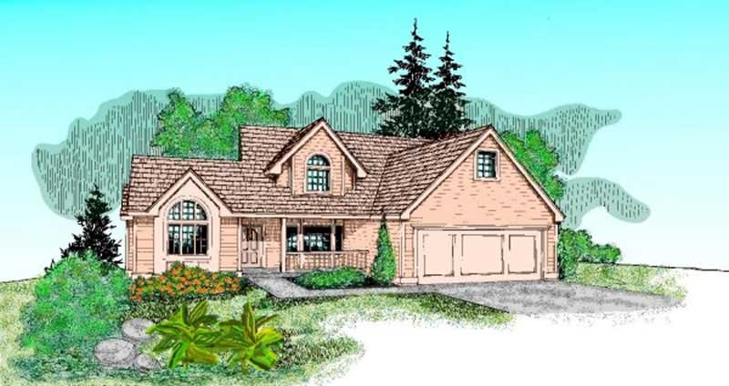 Front view of Contemporary home (ThePlanCollection: House Plan #145-1812)