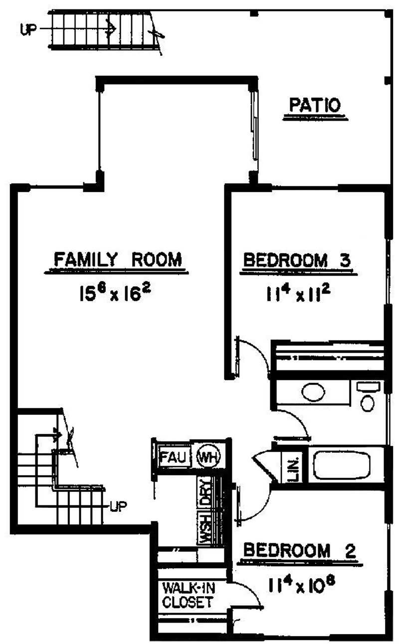 Floor Plan Second Story of Traditional Plan #145-1813