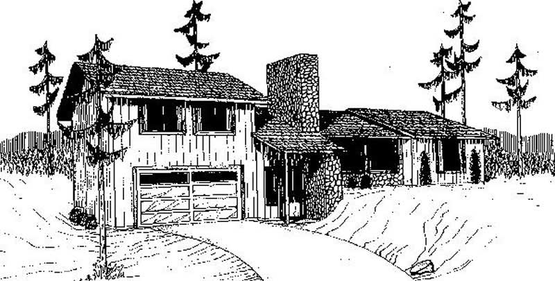 Front view of Cape Cod home (ThePlanCollection: House Plan #145-1820)