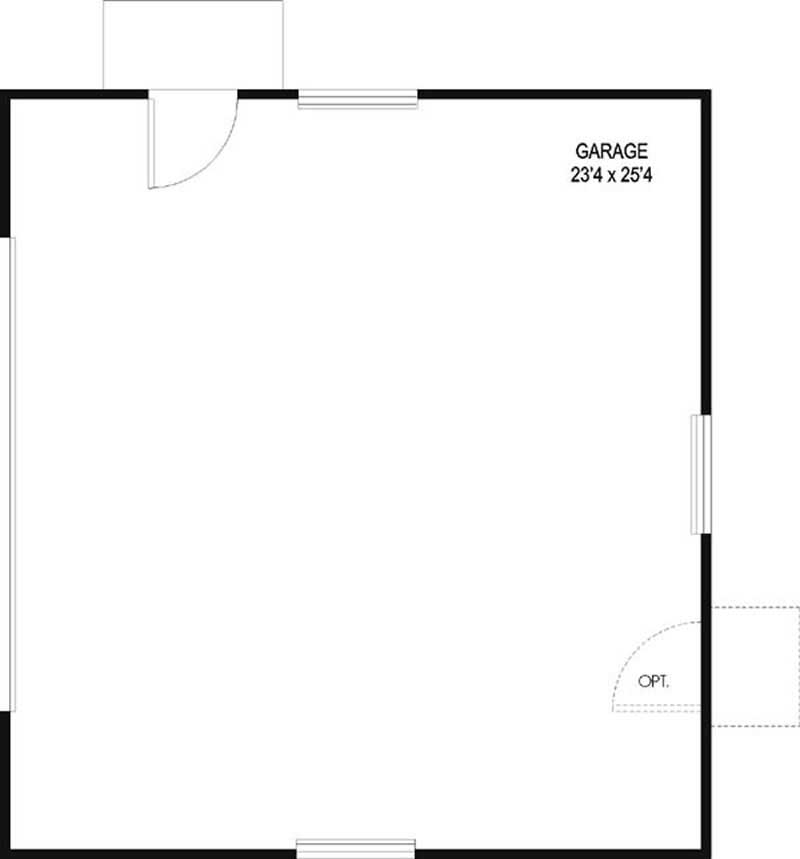 Floor Plan Garage of Garage Plan #145-1823