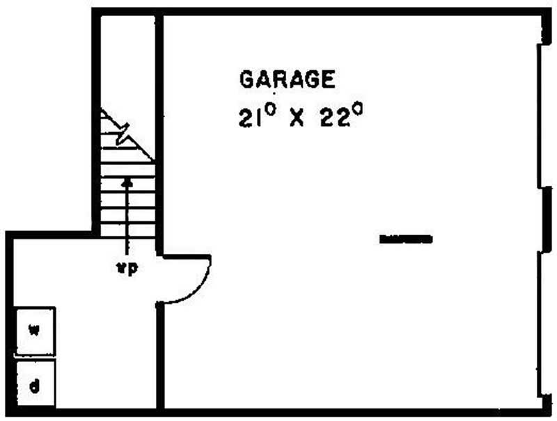 Floor Plan Garage of Craftsman Plan #145-1843